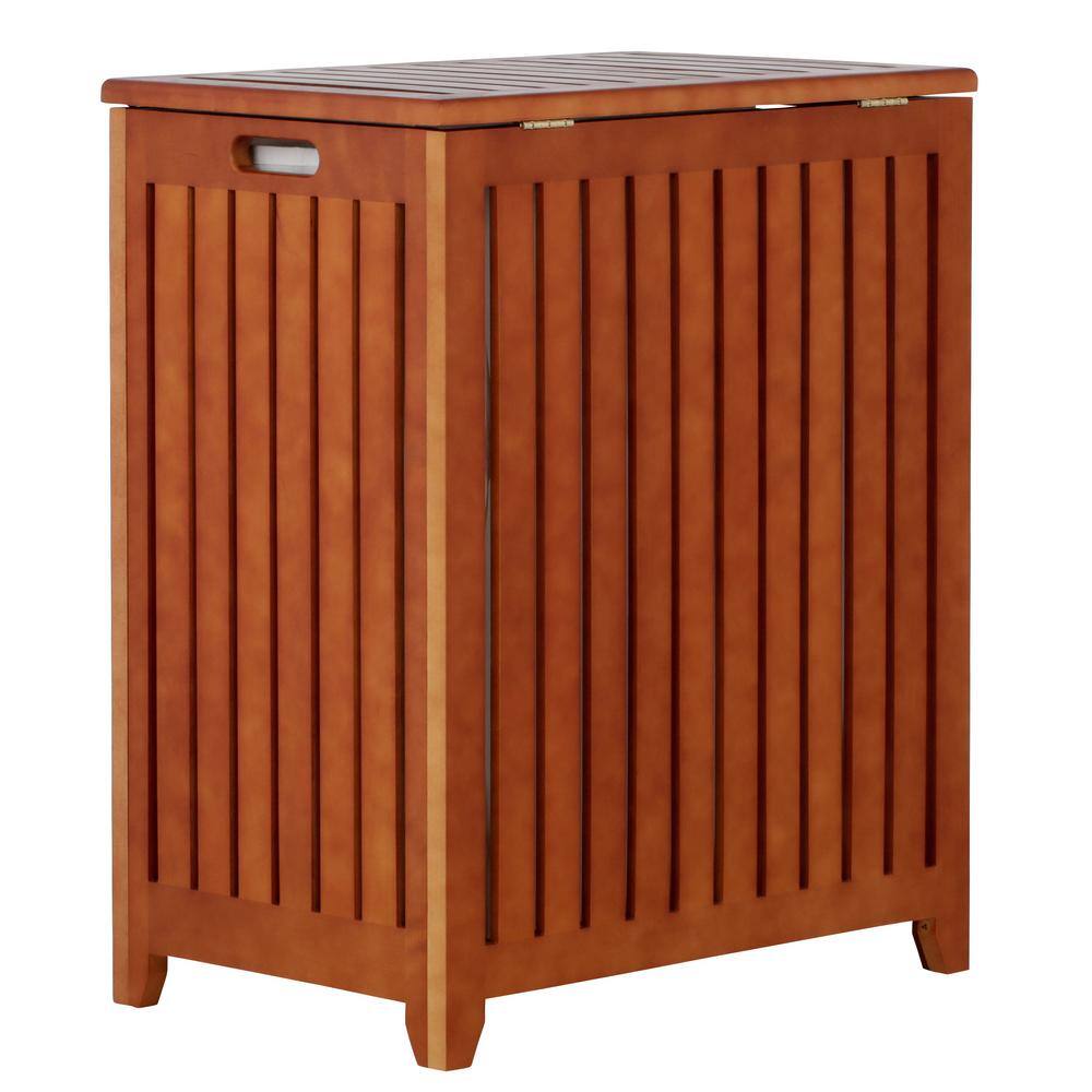 Oceanstar Solid Wood Spa Laundry Hamper TRH1330