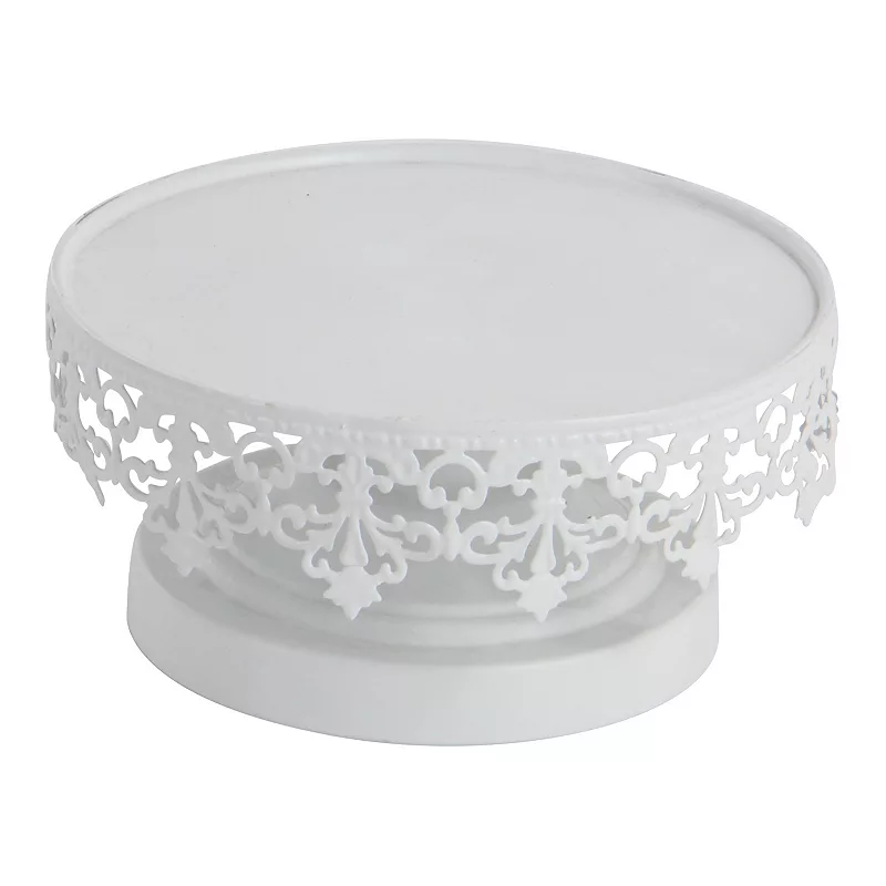 Stella and Eve Round White Decorative Stand Table Decor 3-piece Set