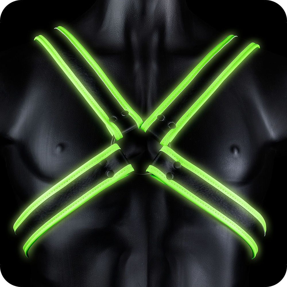 Ouch! Glow In The Dark Cross Harness /M