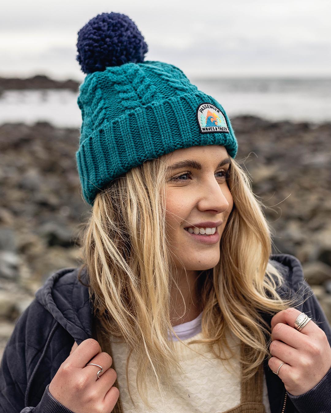 Drifter Fleece Lined Recycled Bobble Hat - Shaded Spruce