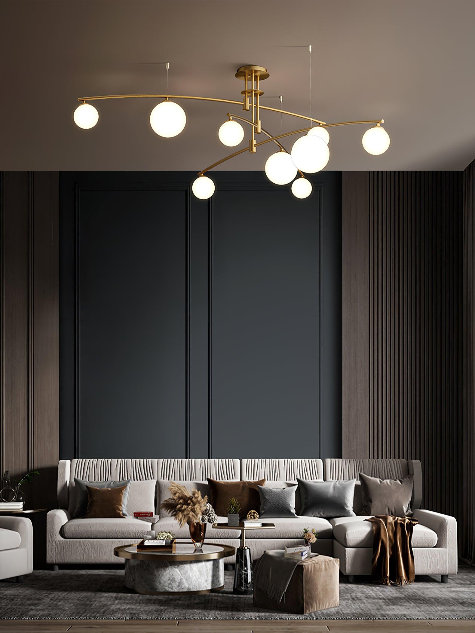 Modern Long Arm Chandelier