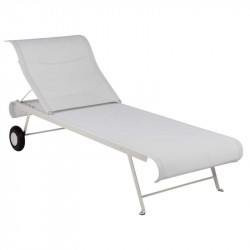 Bain de soleil FERMOB Dune STEREO - Chaise longue de jardin toile