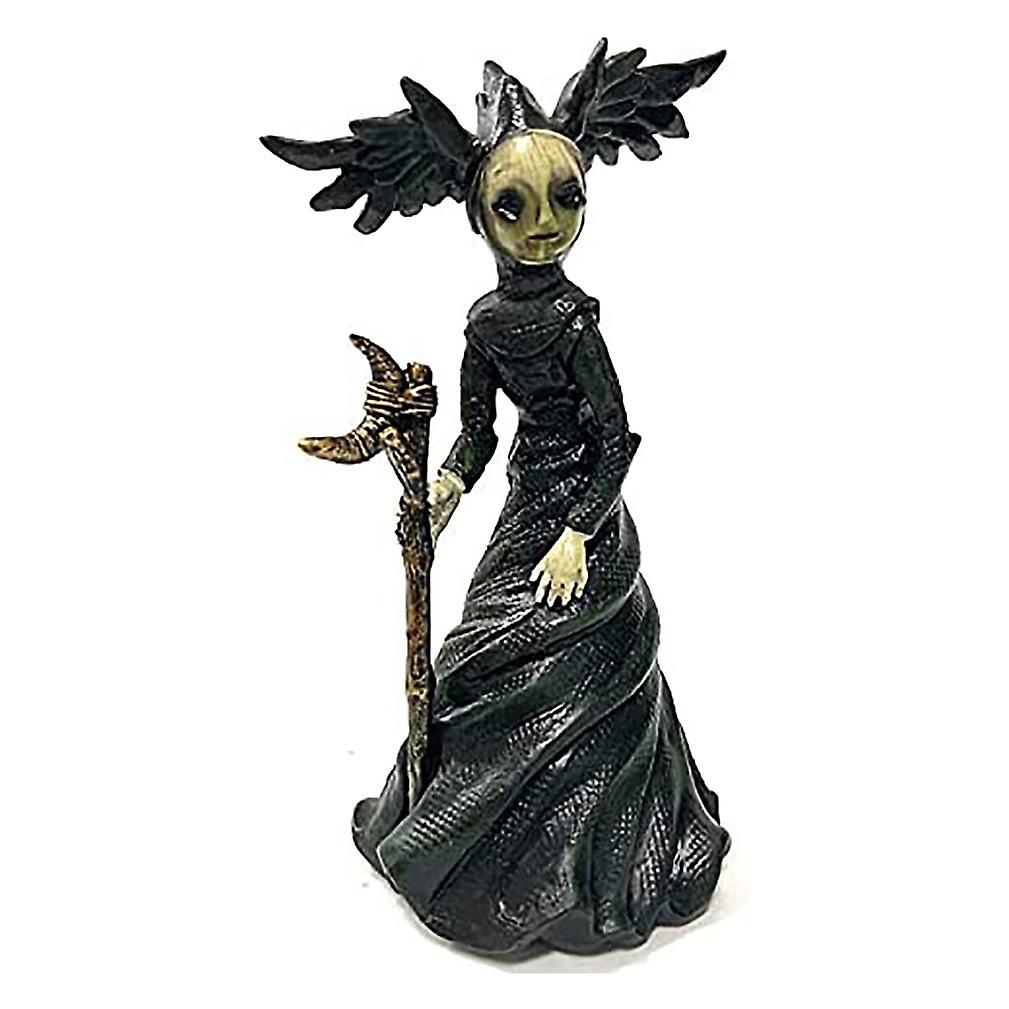 Halloween Decoration Witch Doll Garden Statues Sculptures Outdoor Ornament Crafts