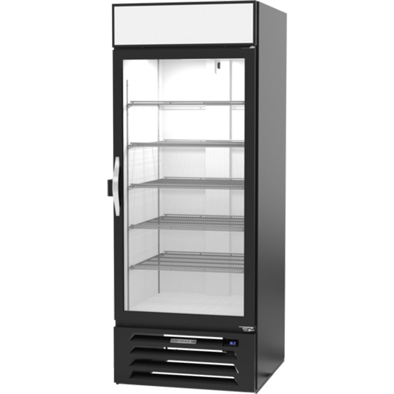 Beverage-Air MMR27HC-1-B-IQ Reach-In Refrigerated Merchandiser， Black， Self-Closing， 25.88 cu. ft.