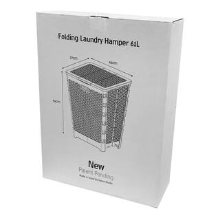 Modern Homes 60 l Folding Hamper White 67563