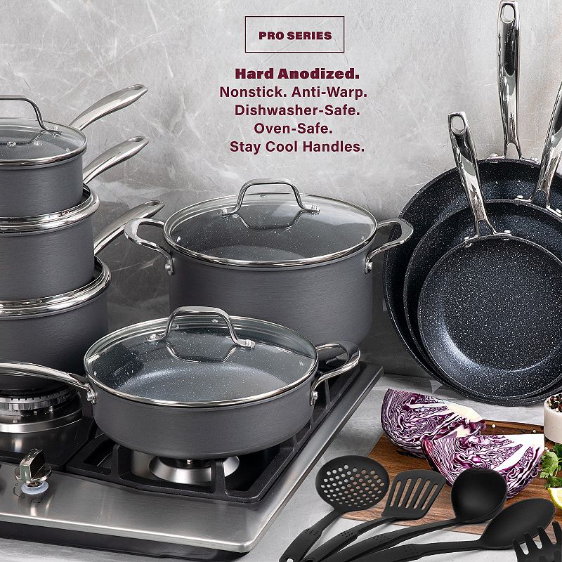 Granitestone Diamond Pro 13-pc. Hard-Anodized Nonstick Cookware Set