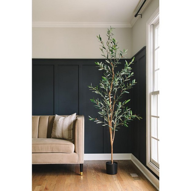 Artifical Olive Tree In Black Pot， Indoor Artificial Plant For Home Decor