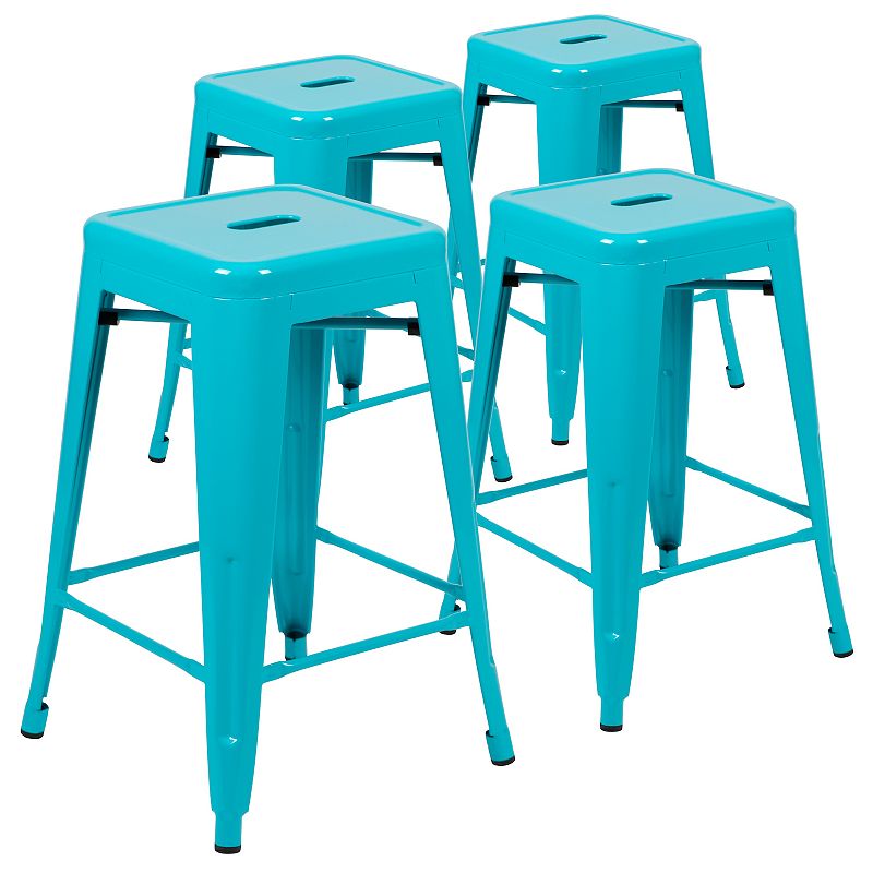 Flash Furniture Industrial Counter Stool 4-piece Set