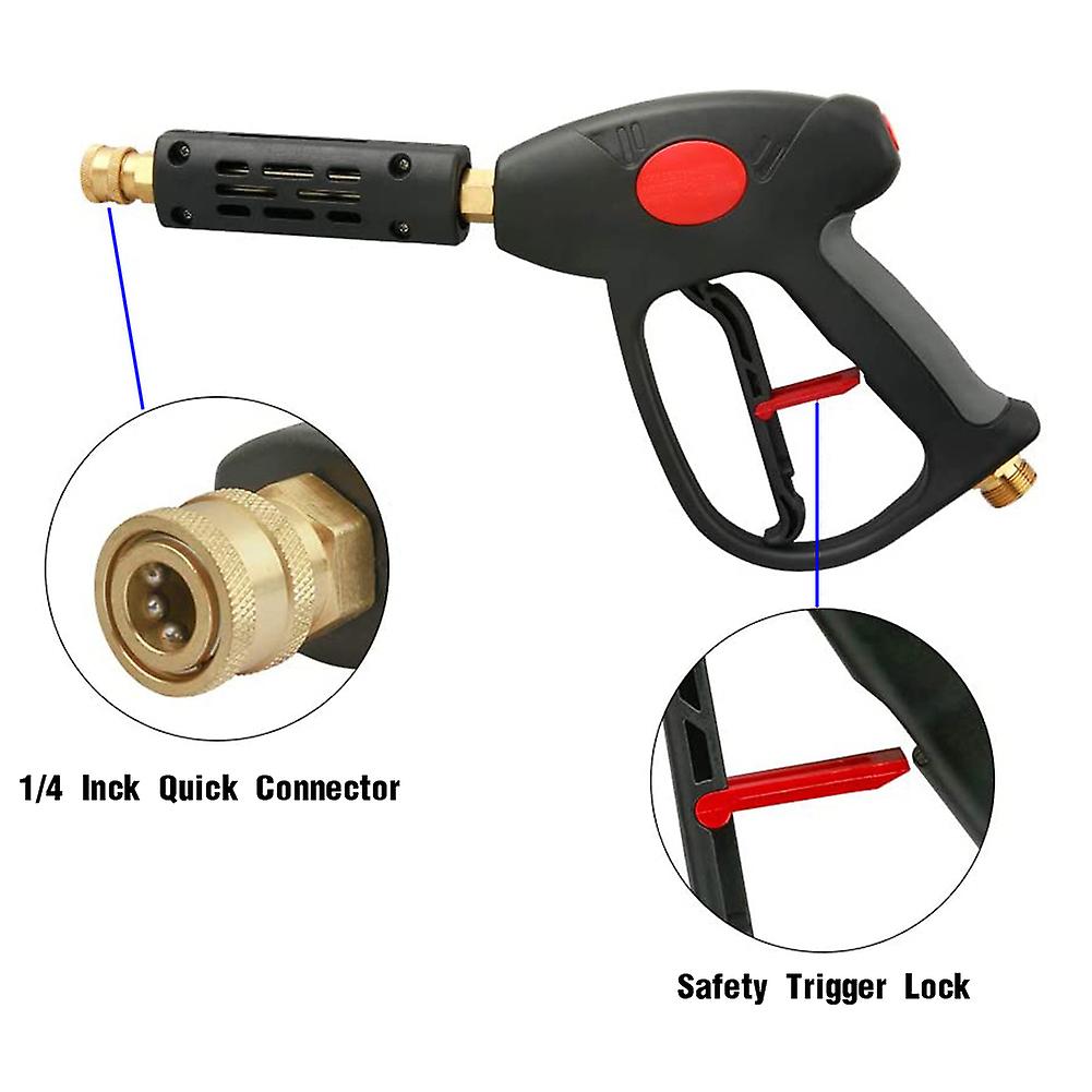 4000 Psi High Pressure Washer Cleaner 7 Inch Extension Replacement Wand With 5 Nozzle Tips M22 Fitting 3/8'' Quick Connect