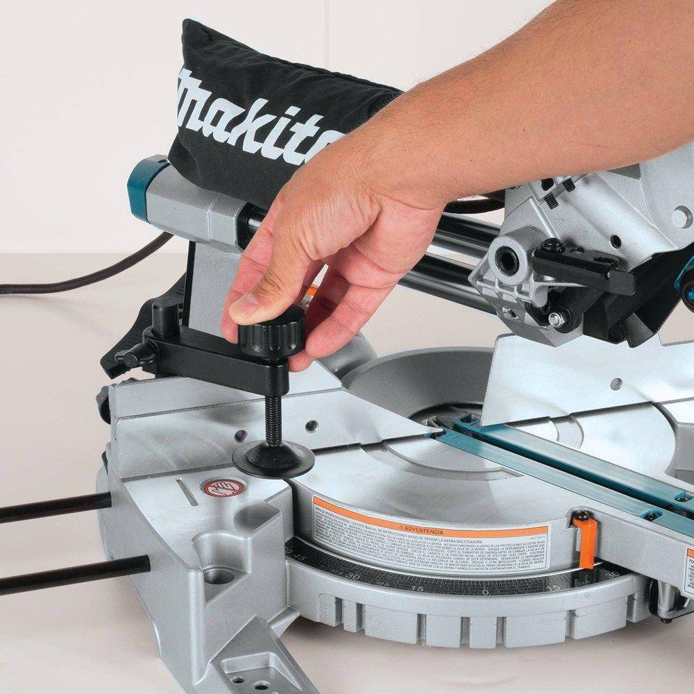 Makita 10.5 Amp 8-12 in. Corded Single Bevel Sliding Compound Miter Saw w Electric Brake Soft Start LED Light and 48T Blade LS0815F