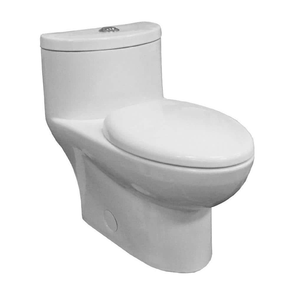 American Standard Tofino Complete 1Piece 11 GPF Dual Flush Elongated Toilet in White with Slow Close Seat