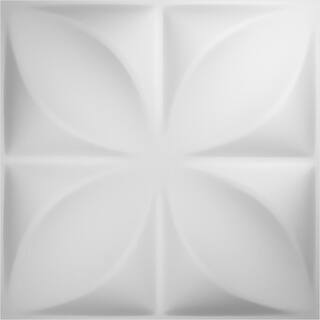 Ekena Millwork 19 58W x 19 58H Alexa EnduraWall Decorative 3D Wall Panel Covers 133.73 Sq. Ft. (50-Pack for 133.73 Sq. Ft.) WP20X20ALWH-CASE-50