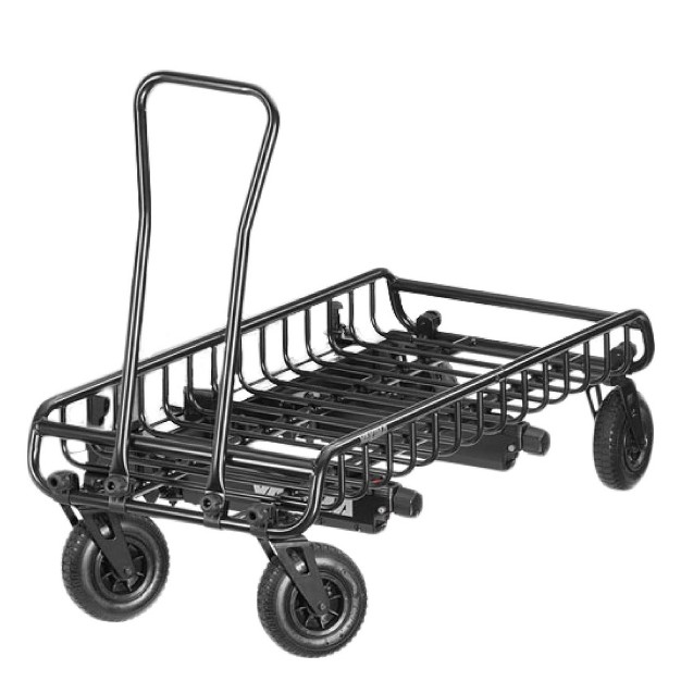 Yakima Exo Warriorwheels Sturdy Heavy Duty Cargo Basket Cart Kit Connects To The Exo Gearwarrior Roll Up To 110 Pounds With Easy To Grab Handle Black