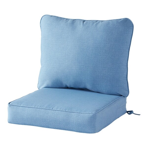 25 x 25 x 5 in Deep Seat Cushion Set， with Back Pillow