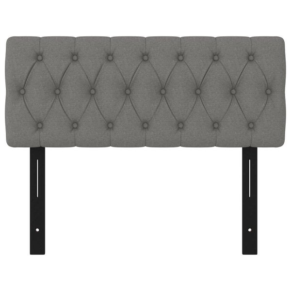 vidaXL Headboards 2 pcs Dark/Light Gray Fabric - - 37421114