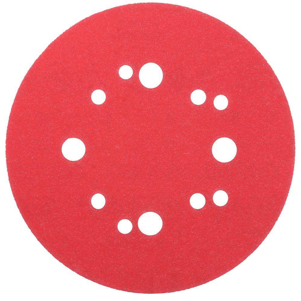 DIABLO 5 in. 150-Grit Universal Hole Random Orbital Sanding Disc with Hook and Lock Backing (50-Pack) DCD050150H50G