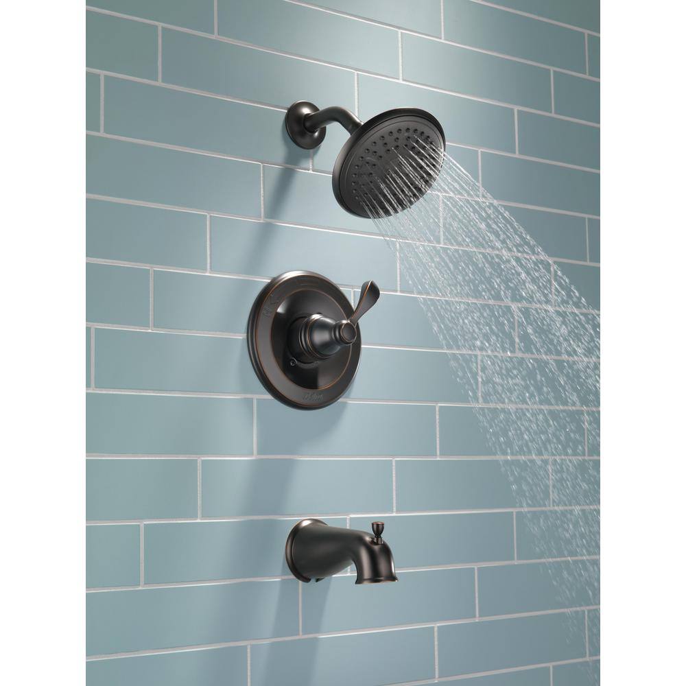 Delta Porter Single-Handle 3-Spray Tub and Shower Faucet in Oil Rubbed Bronze (Valve Included) 144984C-OB-A