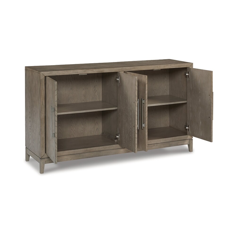 Signature Design by Ashley Chrestner Gray/Brown Dining Server   64\