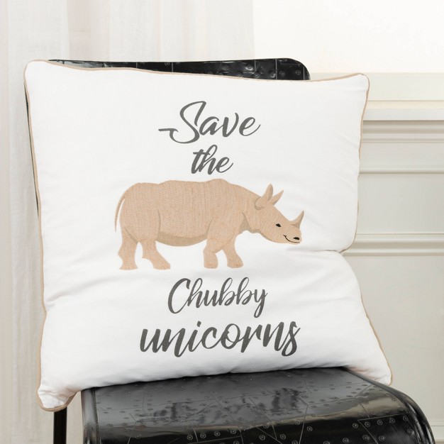 Oversize Rhino Square Throw Pillow Cover Rizzy Home