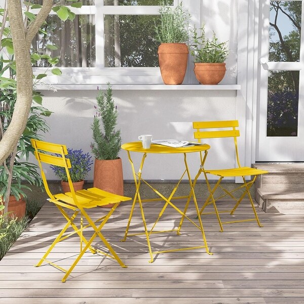 3Piece Bistro Set Folding Outdoor Furniture Sets