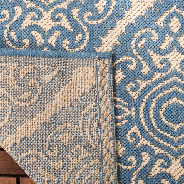 Safavieh 3 x27 x5 x27 Noreen Outdoor Rug Cream blue