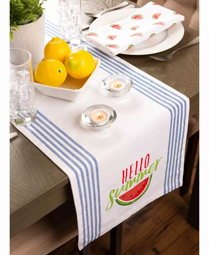 Design Imports Hello Summer Print Table Runner 14 X 72