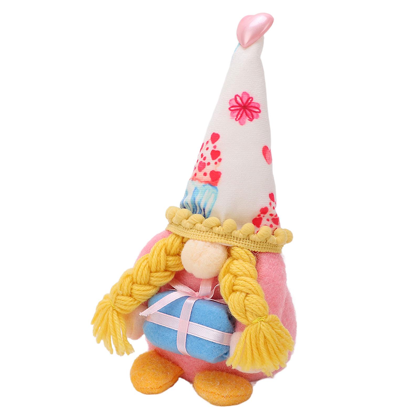 Gnomes Plush Decoration Dwarf Cute Soft Stuffed Gnomes Doll Toy for Home Birthday Braid