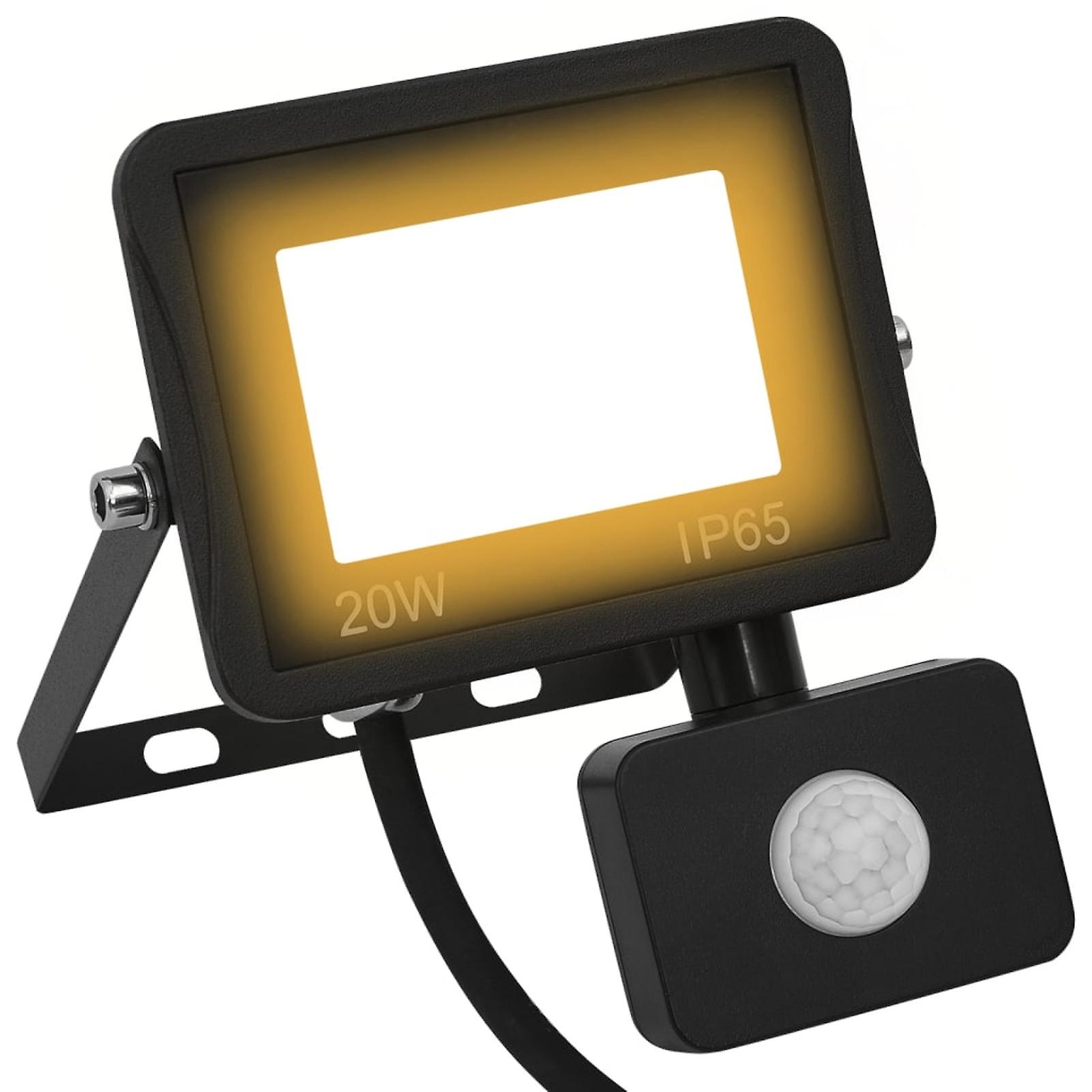 Led Floodlight With Sensor 20 W Warm White No.179565