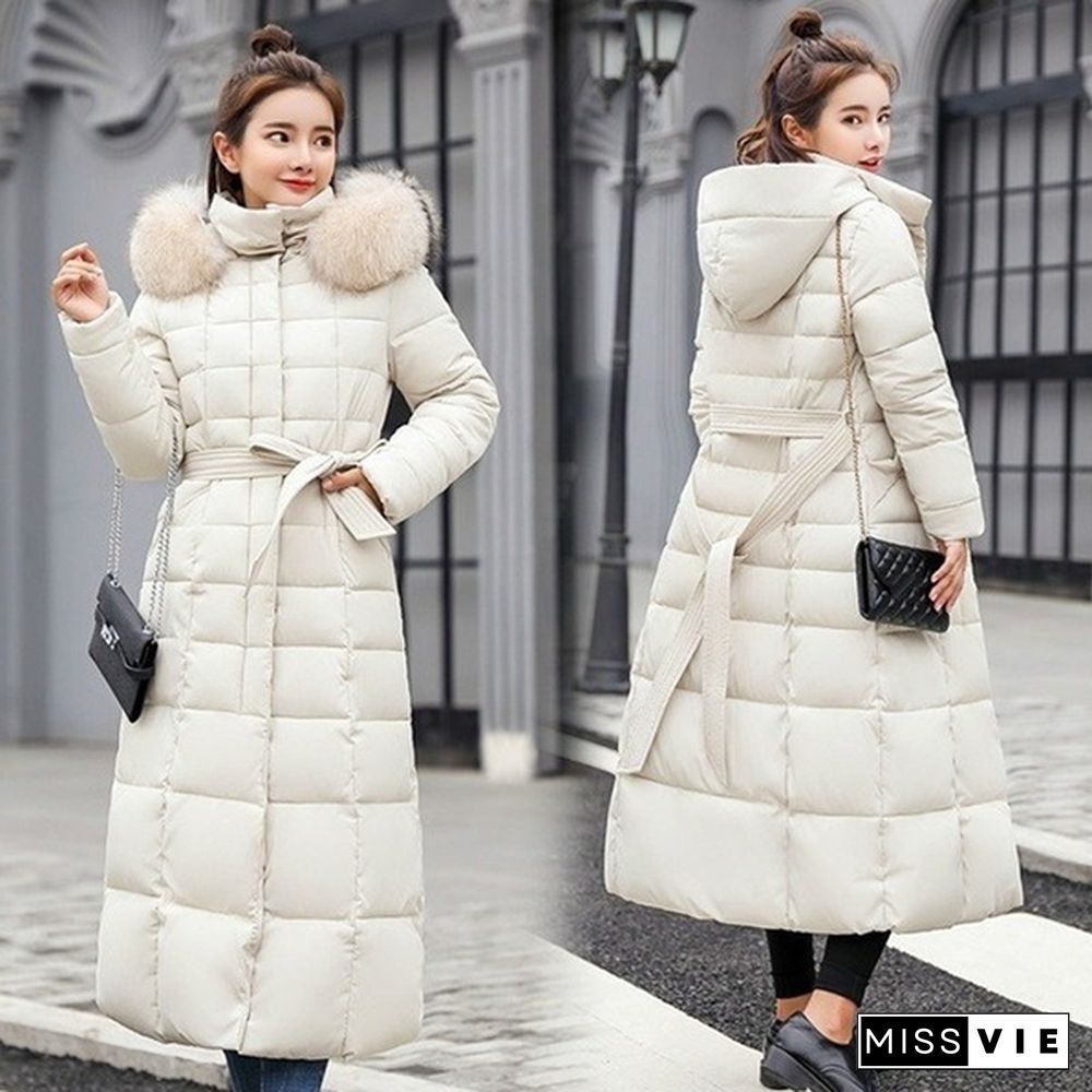 New Fashion Women's Winter Down Coat Clothes Cotton-Padded Thickening Down Casual Winter Coat Long Jacket Down Parka XS-3XL