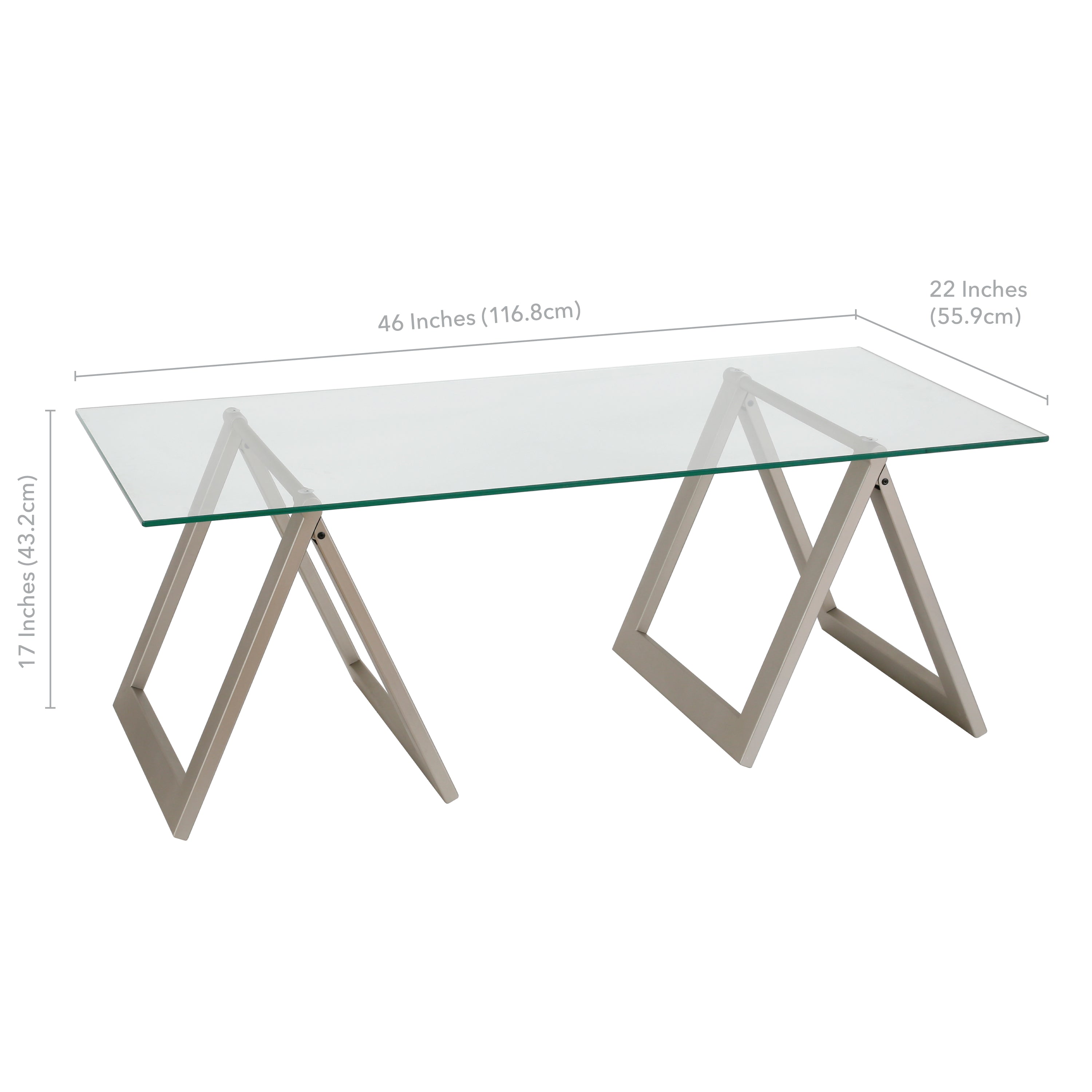 Evelyn&Zoe Contemporary Coffee Table with Glass Top