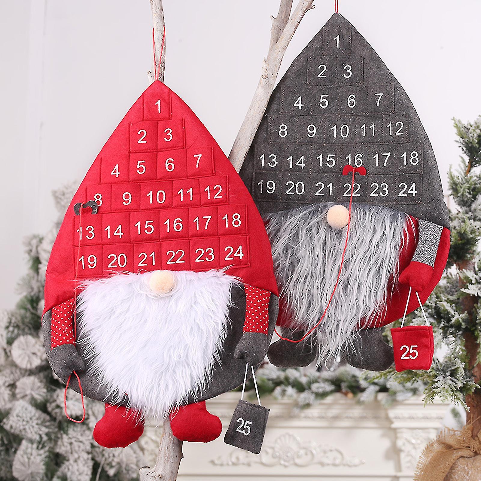 Christmas Style Calendar Exquisite Fabric Creative Dwarf Shape Hanging Calendar For Home