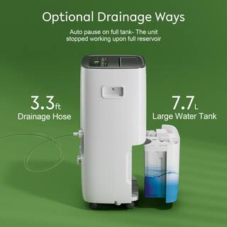 waykar 150-Pint Energy Star Dehumidifier with Tank Ideal for Basements Industrial Spaces and Workplaces Up to 7000 sq. ft. HDCX-JD026C150