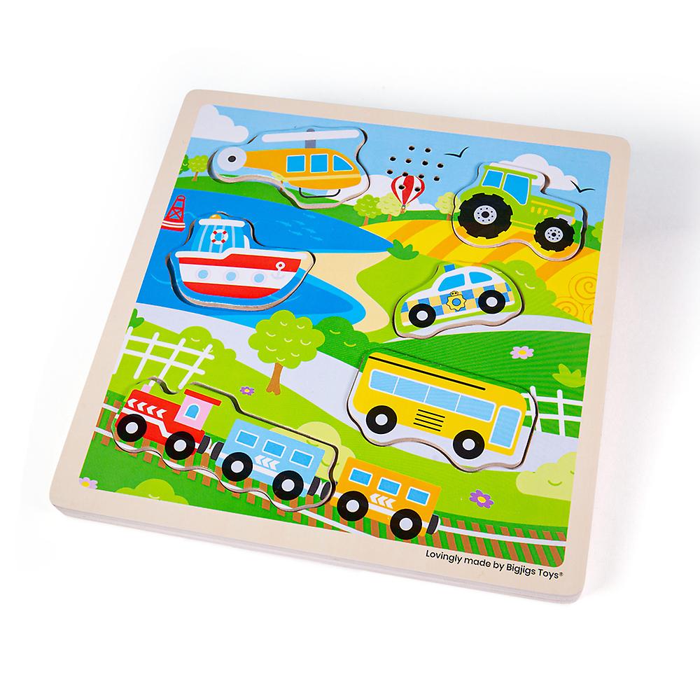 Bigjigs Toys Transport Sound Puzzle | Wooden Toys | Sensory Toys