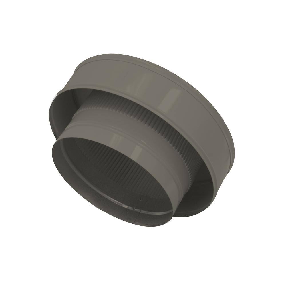 Active Ventilation 8 in. D Aluminum Vent Pipe Cap in Weatherwood VPC-8-WD