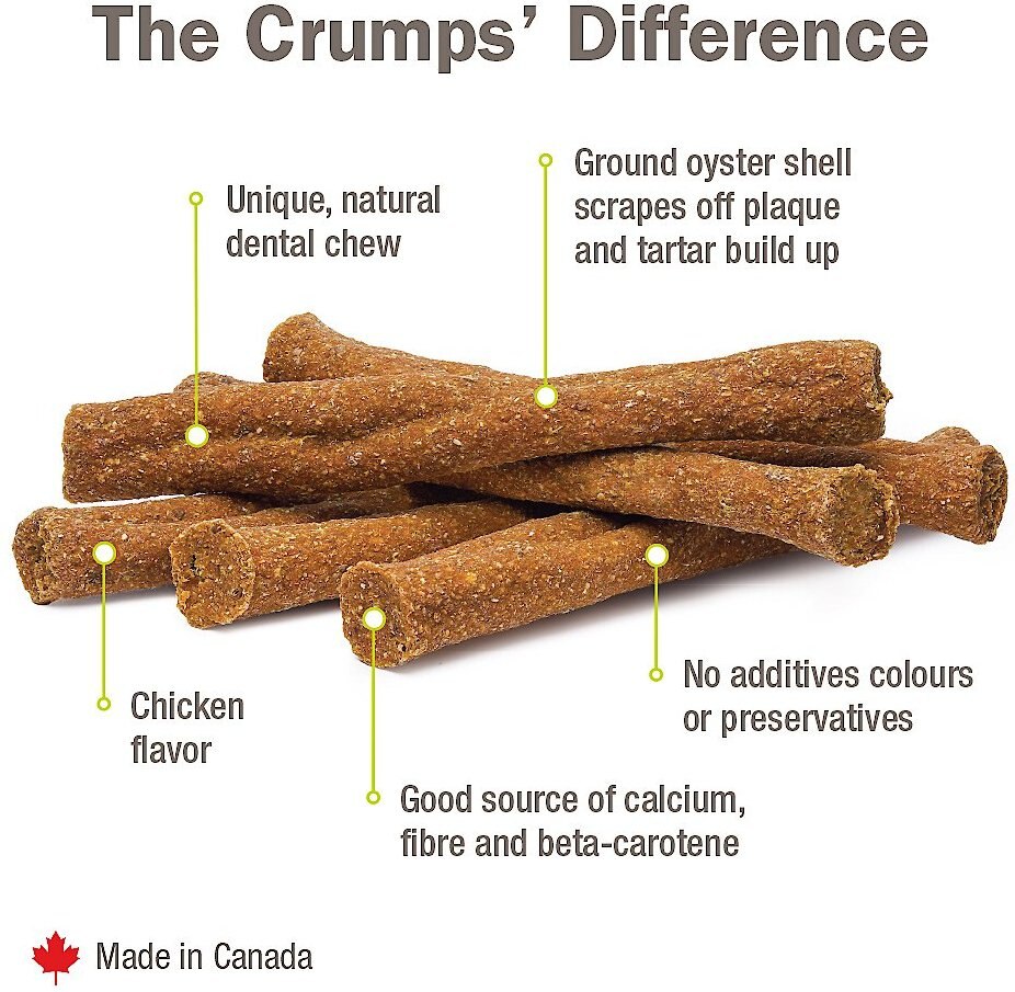 Crumps' Naturals Plaque Busters Chicken Flavor Dental Dog Treats