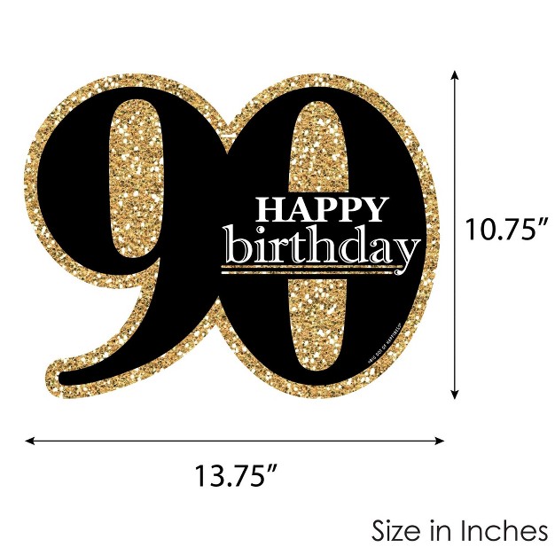 Big Dot Of Happiness Adult 90th Birthday Gold Hanging Porch Birthday Party Outdoor Decorations Front Door Decor 1 Piece Sign