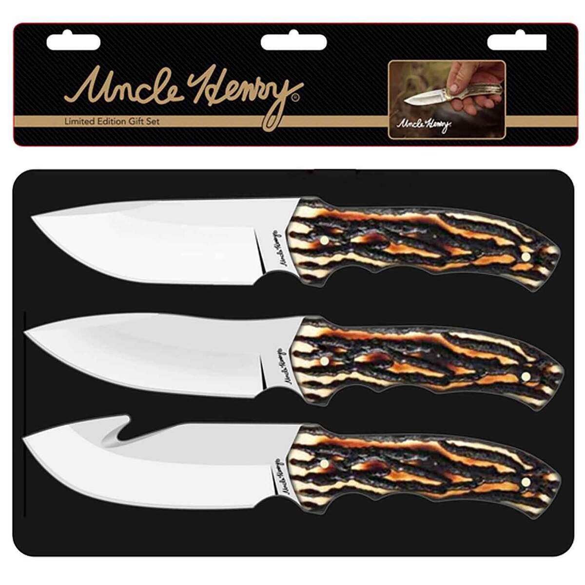 Uncle Henry 3 Piece Gift Tin Knife Set