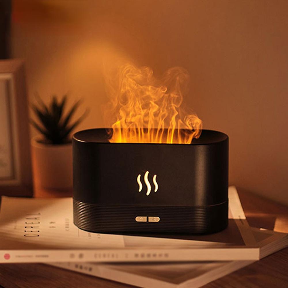 Portable Aroma Diffuser Simulation Flame Usb Ultrasonic Humidifier Home Office Air Humidifier Aromatherapy Flame Lamp Difusor