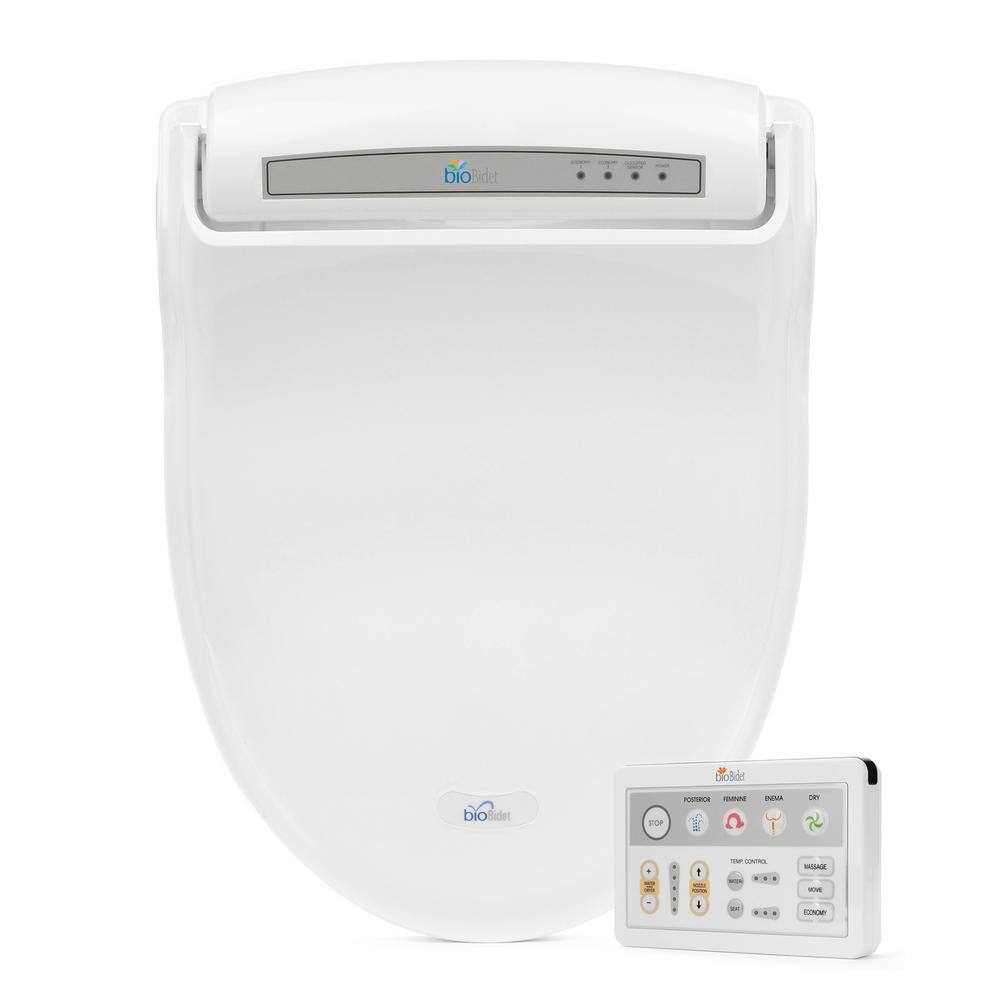 BIO BIDET BB-1000 Supreme Electric Bidet Seat for Elongated Toilets in White BB-1000E