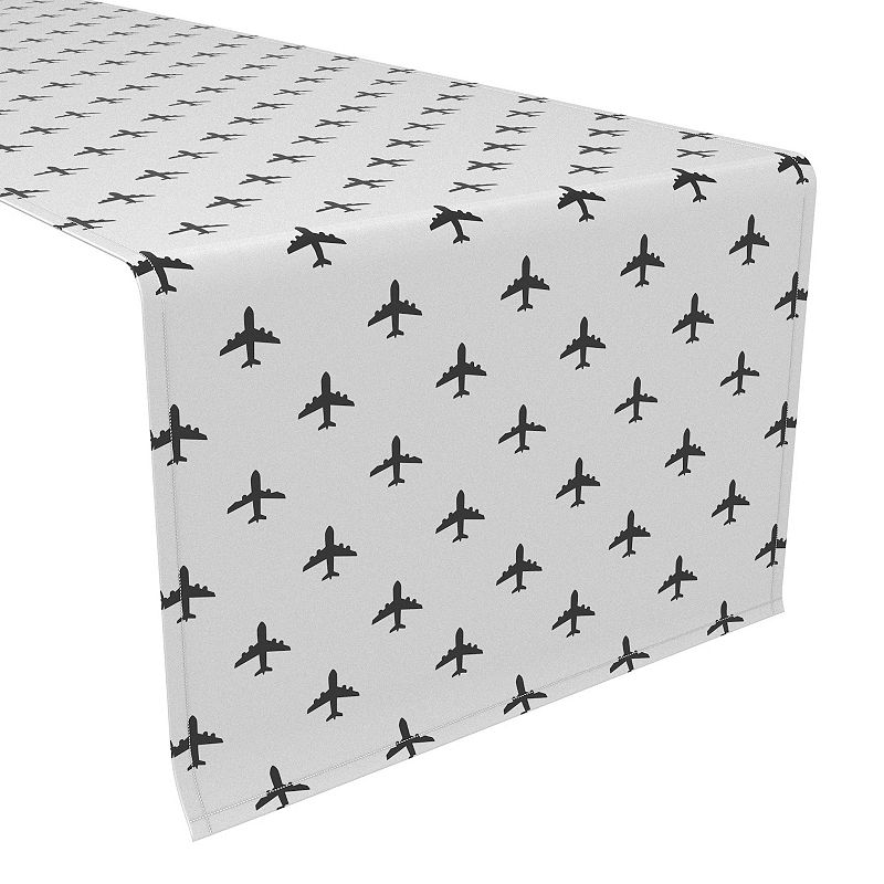 Table Runner， 100% Polyester， 12x72， Aircraft Design