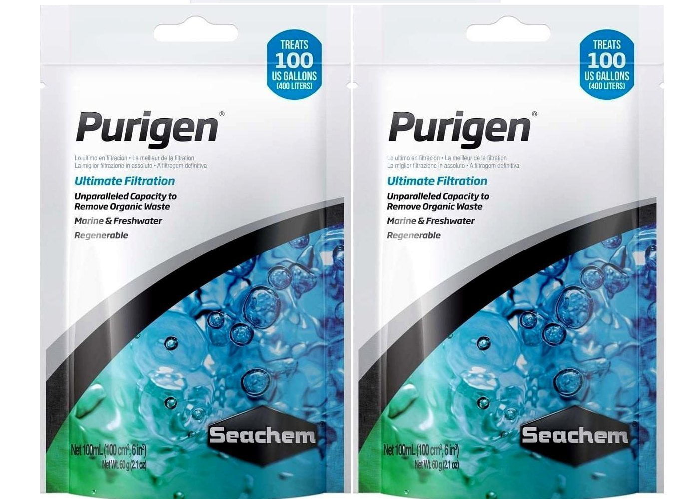 Seachem Purigen Ultimate Filtration 100 ml. Bag Aquarium Fish Tank Filter Media