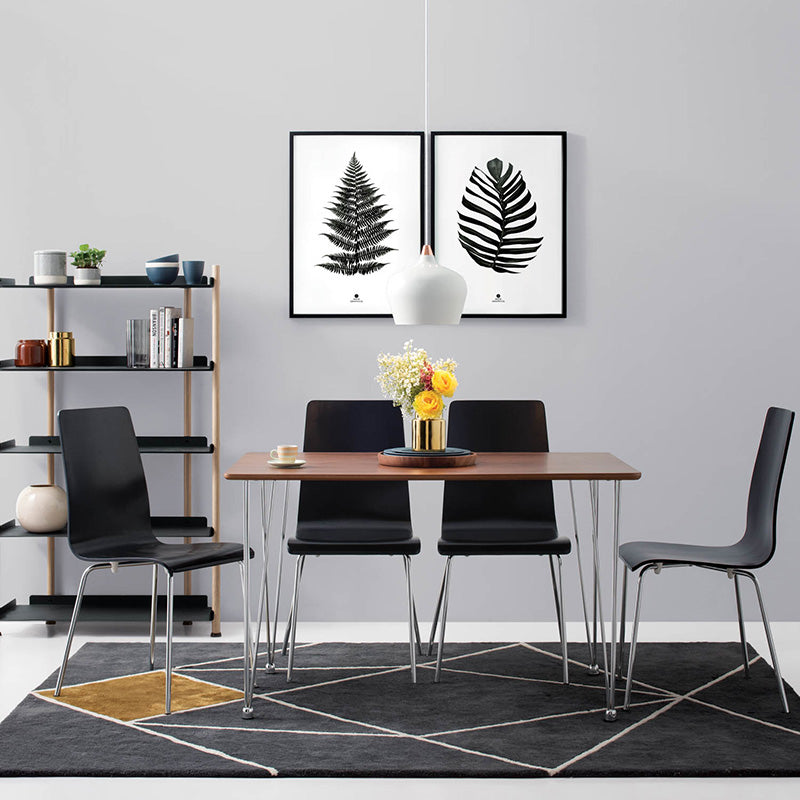 Large Jungle Leaf Print in Black Frame