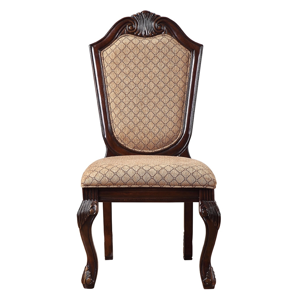 Chateau De Ville Side Chair (Set 2) in Fabric   Espresso