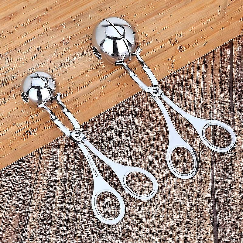 2pcs Stainless Steel Meatball Maker Clip Fish Ball Rice Ball Making Mold Form Tool Kitchen Accessories