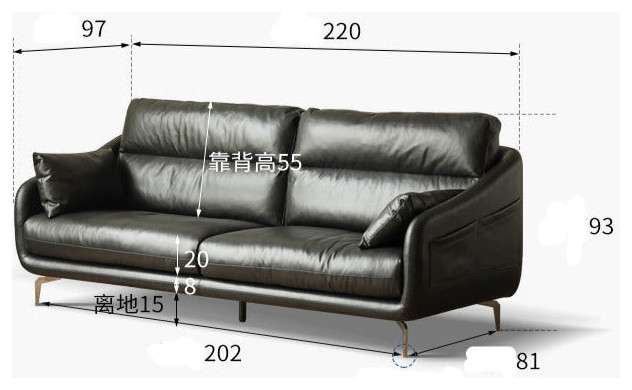 Leather Classic Sofa   Midcentury   Sofas   by GVAwood  Houzz