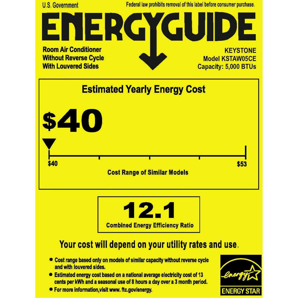 Keystone Energy Star 5000 BTU WindowMounted Air Conditioner with Follow Me LCD Remote Control in White KSTAW05CE