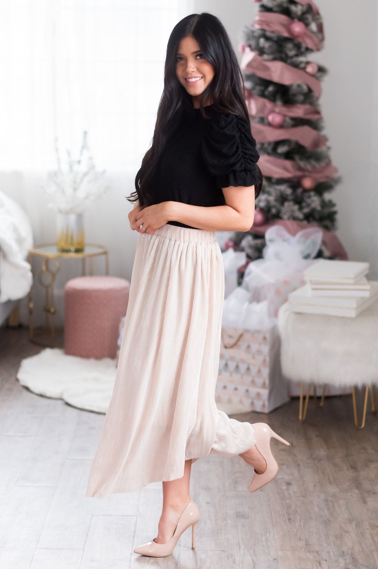 Wish Upon A Star Modest Metallic Skirt