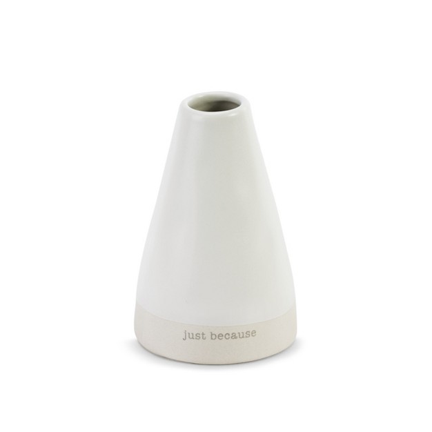 Demdaco Kind Just Because Vase White