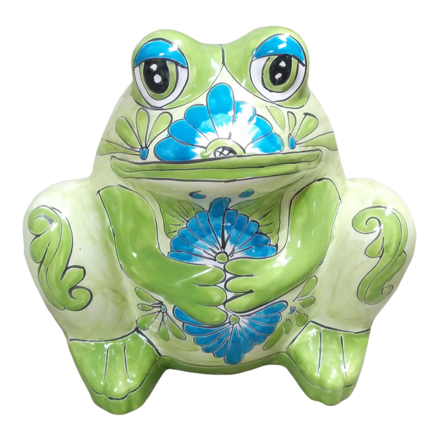 Avera Products Talavera 7 in. H X 6 in. W Ceramic Frog Planter Multicolored