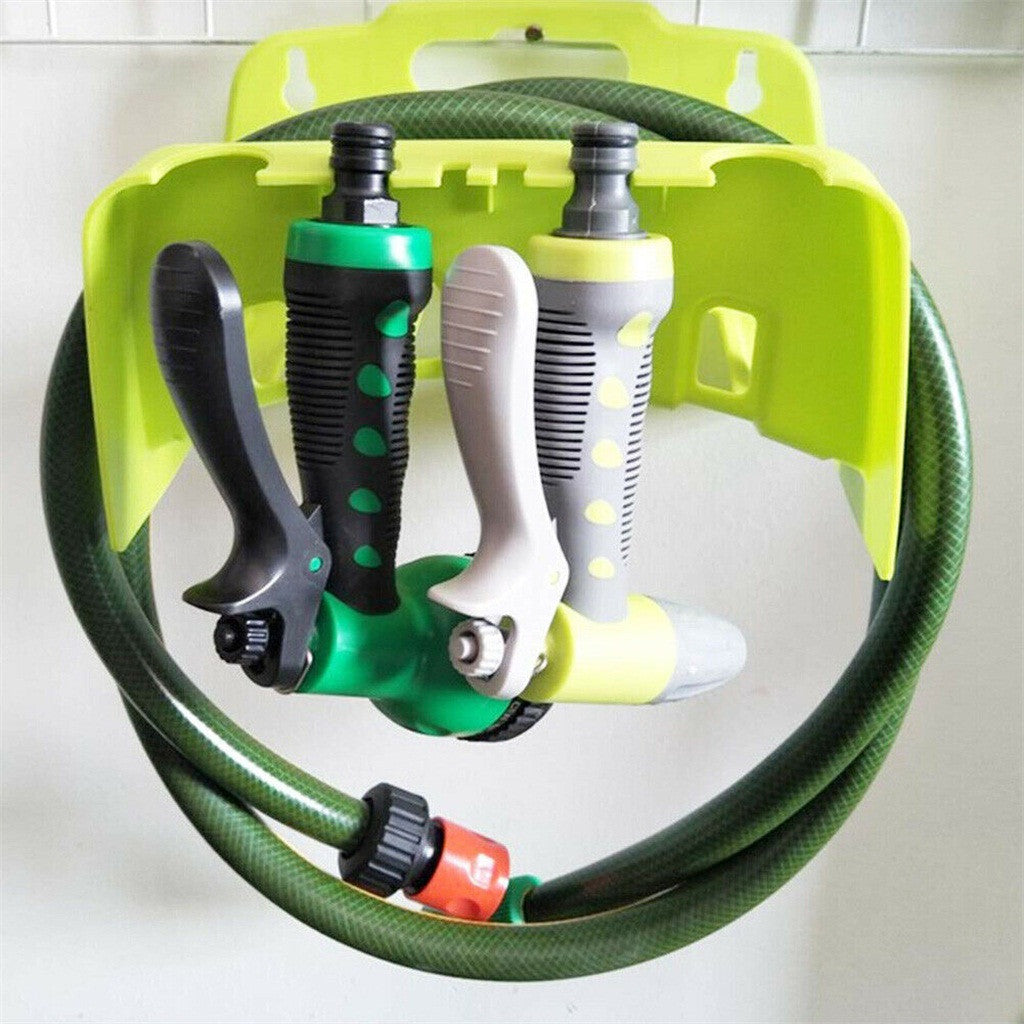 Puntoco Clearance Wall Mounted Garden Hose Pipe Cable Hanger Tidy Bracket -Shed Rack Fence Holder GREEN